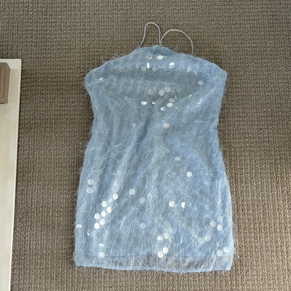Peppermayo Light Blue Sequin Dress